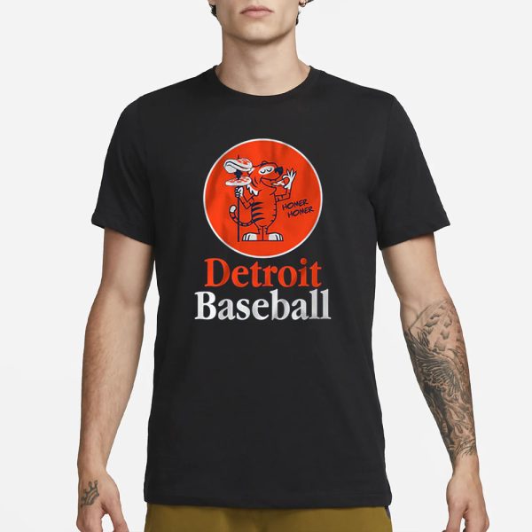 DETROIT BASEBALL PIZZA SPEAR T-SHIRT