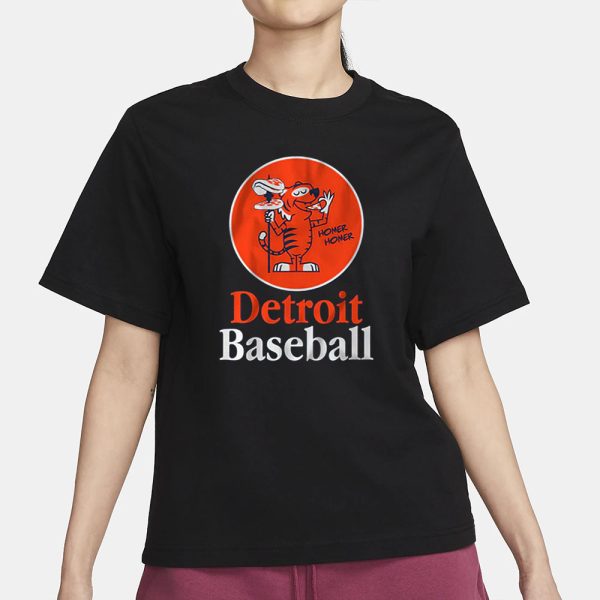 DETROIT BASEBALL PIZZA SPEAR T-SHIRT