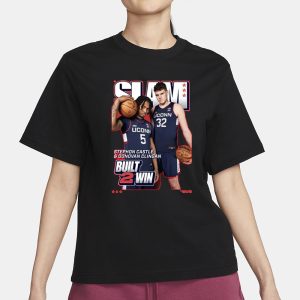 Dan Hurley Donovan Clingan And Stephon Castle Built 2 Win T Shirt 2