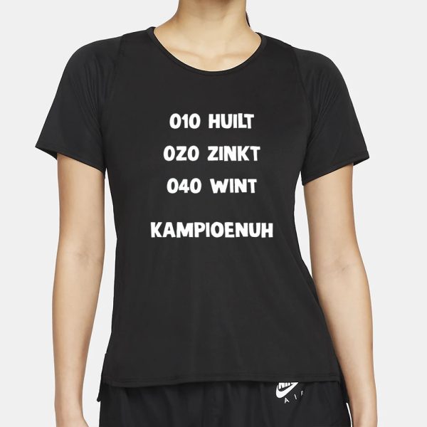 De Ajax Tacticus 010 Huilt 020 Zinkt 040 Wint Kampioenuh T-Shirt