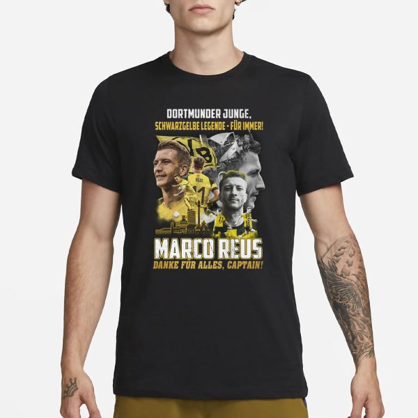 Dortmunder Junge Schwarz Gelbe Legende – Fur Immer Marco Reus Danke Fur Alles, Captain T-Shirt