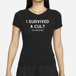 Double Cross Co I Survived A Cult Catholicism T Shirt 2