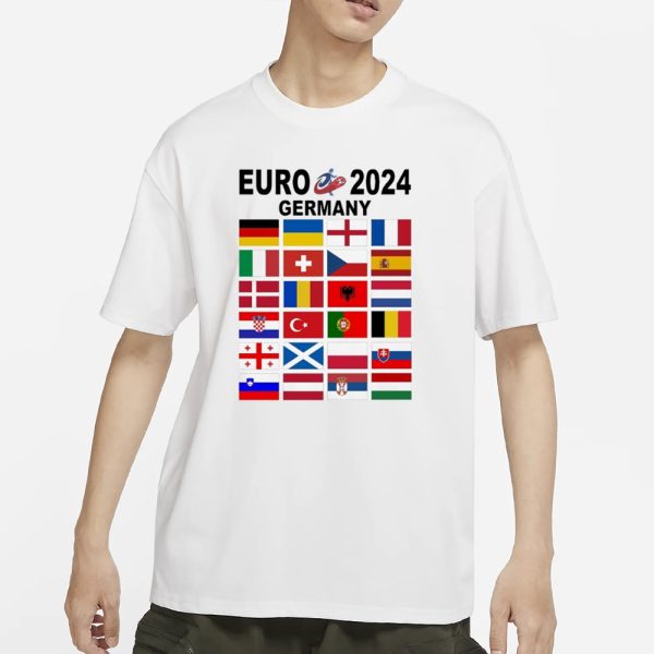 Euro 2024 In Germany Flags Of Participating Countries T-Shirt