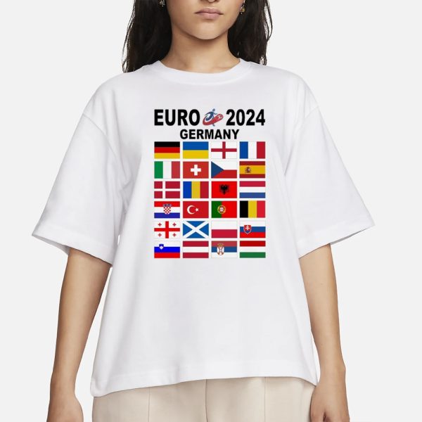 Euro 2024 In Germany Flags Of Participating Countries T-Shirt