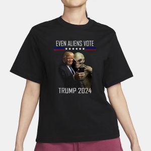 Even Aliens Vote Donald Trump 2024 Election President T Shirt 2