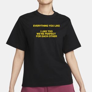 Everything You Like I Like Too Were Perfect For Each Other T Shirt 2