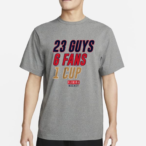 FLORIDA HOCKEY 23 GUYS, 6 FANS, 1 CUP T-SHIRT