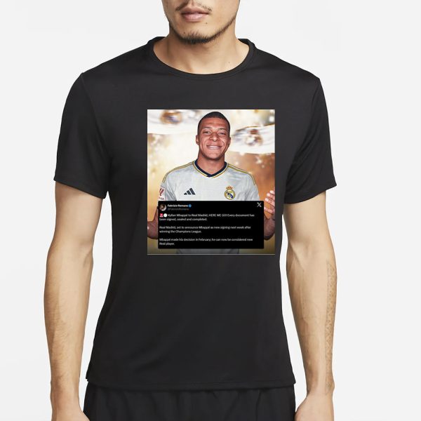 Fabrizio Romano If You’re A Blancos Fan, Wear One Kylian Mbapp� Real Madrid T-Shirt