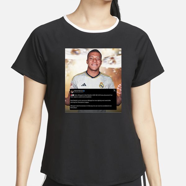 Fabrizio Romano If You’re A Blancos Fan, Wear One Kylian Mbapp� Real Madrid T-Shirt