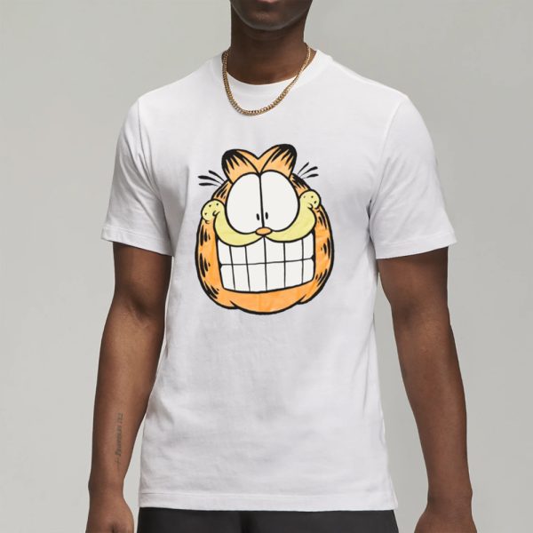 Garfield Big Face 90s White T-Shirt