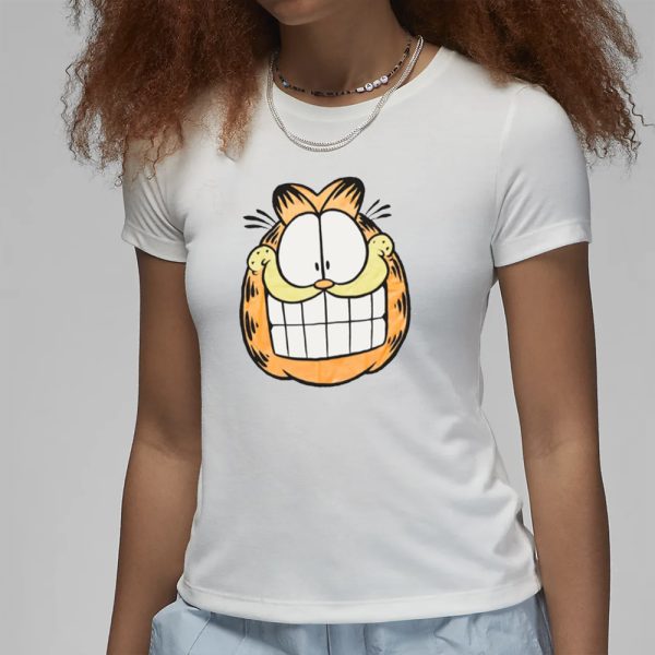 Garfield Big Face 90s White T-Shirt