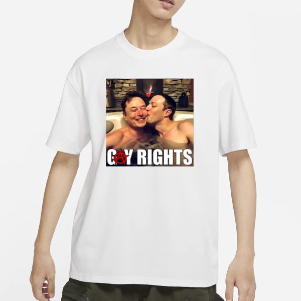 Gay Rights Elon Musk Kiss Mark Zuckerberg T-Shirt