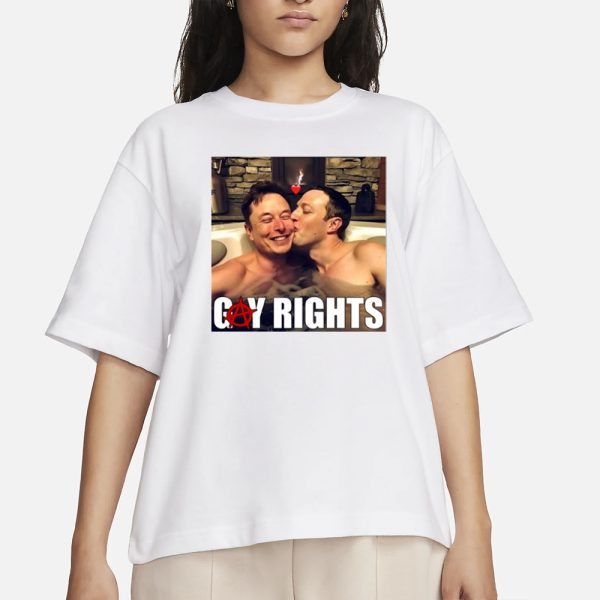 Gay Rights Elon Musk Kiss Mark Zuckerberg T-Shirt