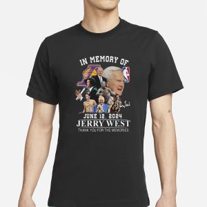 In Memory Of June 12 2024 Jerry West Thank You For The Memories T Shirt 1