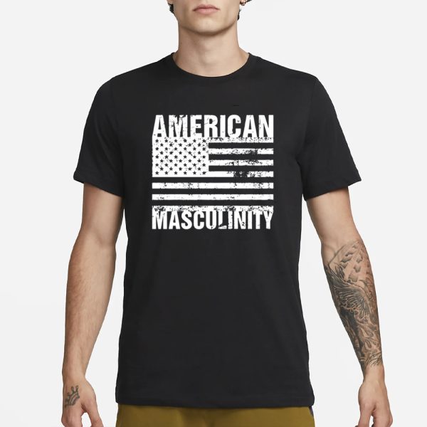 James Lindsay Wearing American Masculinity Usa Flag T-Shirt