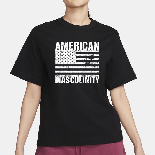 James Lindsay Wearing American Masculinity Usa Flag T-Shirt