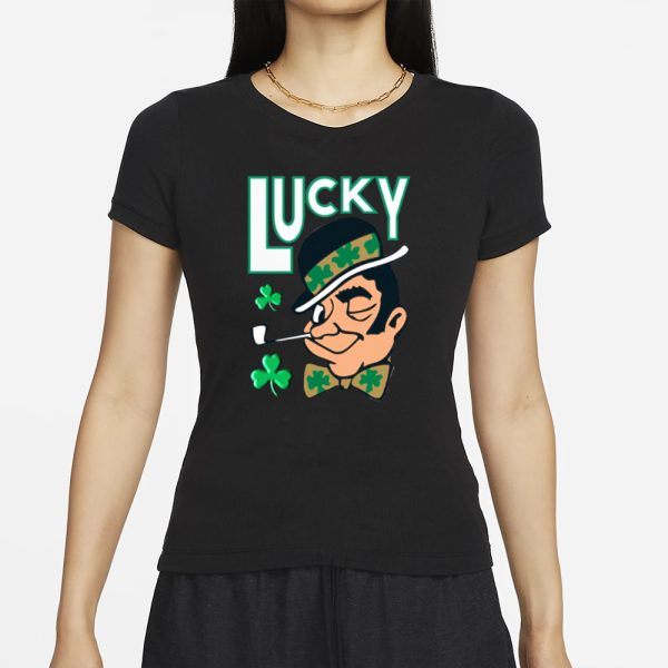 Jayson Tatum Wearing Lucky The Leprechaun Celtics T-Shirt