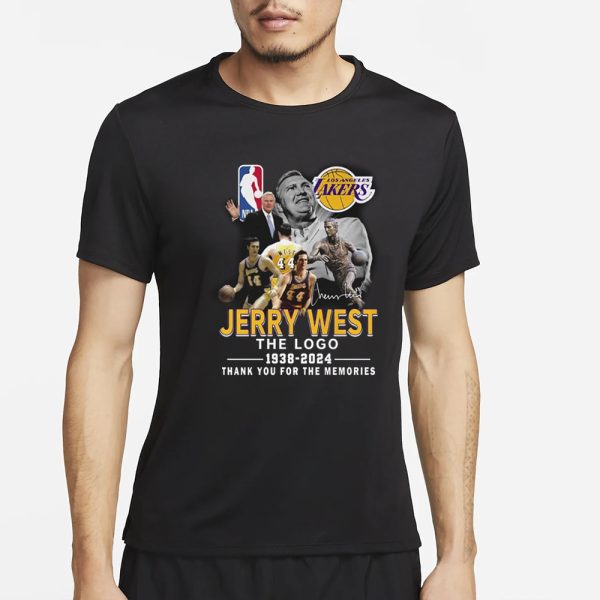 Jerry West The Logo 1938-2024 Thank You For The Memories T-Shirt