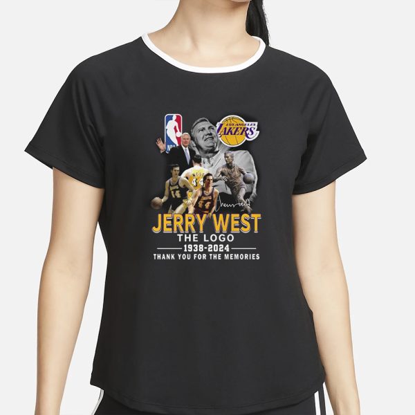 Jerry West The Logo 1938-2024 Thank You For The Memories T-Shirt