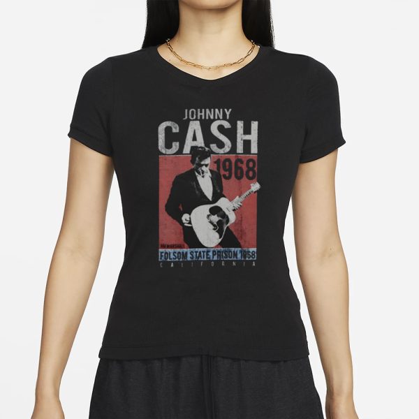 Joe Rogan Wearing Johnny Cash One More Song 1968 Vintage T-Shirt