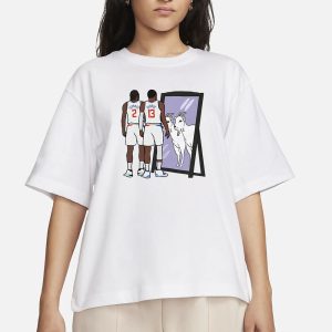 Kawhi Leonard and Paul George Mirror GOATs T Shirt 2