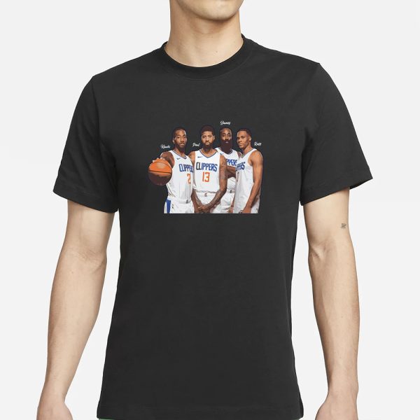 Kawhi Paul George Russell Westbrook James Harden La Clippers nba T-Shirt