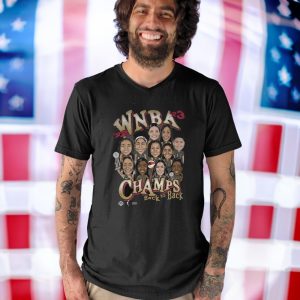 Las Vegas Aces Playa Society Back To Back Wnba Finals Champions Roster T Shirt 3