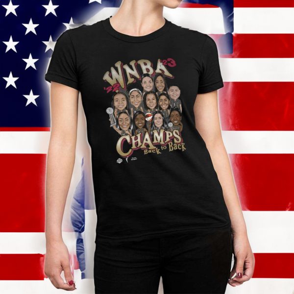 Las Vegas Aces Playa Society Back-To-Back Wnba Finals Champions Roster T-Shirt