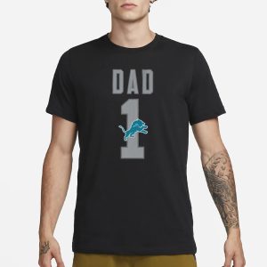 Lions Number 1 Dad T Shirt Father's Day 2024 1