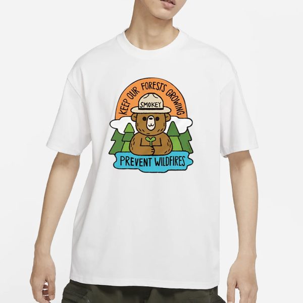 Littleofpins Smokey Bear Keep Our Forests Growing Prevent Wildfires T-Shirt