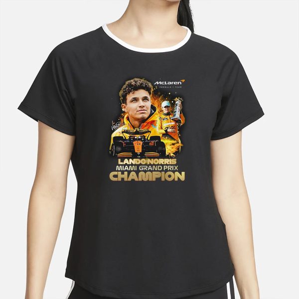 Mclaren Formula 1 Team Lando Norris Miami Grand Prix Champion T-Shirt