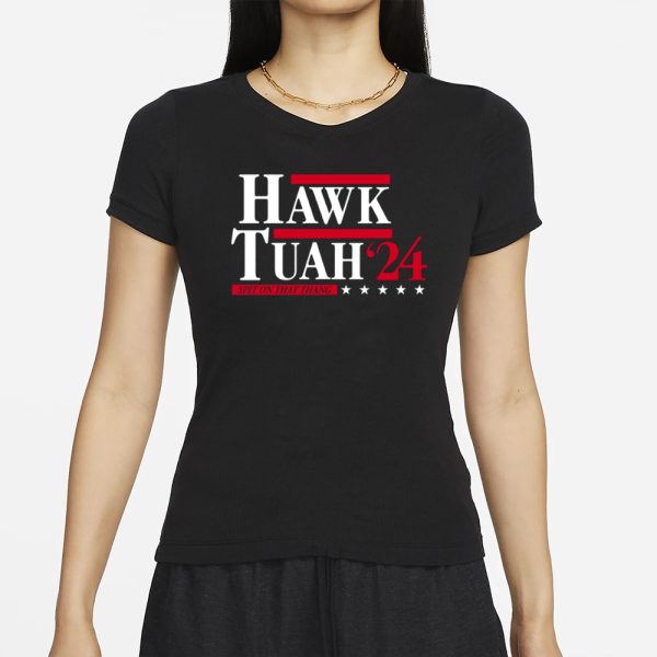 Men’s Humor Hawk Tuah 24 Spit On That Thang Election T-Shirt