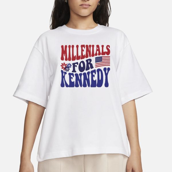 Millennials For Kennedy America Flag T-Shirt