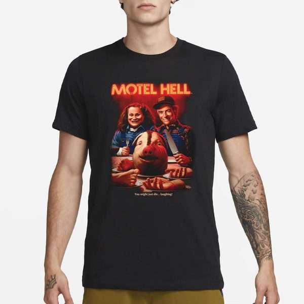 Motel Hell Die Laughing Baseball T-Shirt