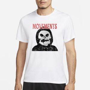 Movements Afraid To Die White Skull T Shirt 1