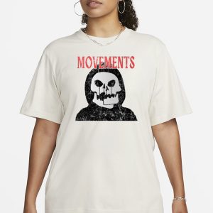 Movements Afraid To Die White Skull T Shirt 2