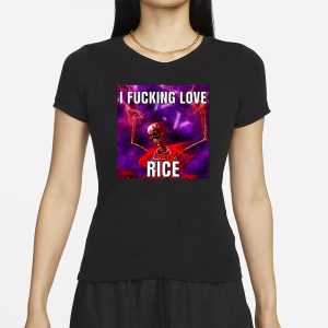 Nanimonavi I Fucking Love Rice Skeleton T Shirt 2