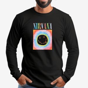 Nirvana Smiley Face Sweatshirt T shirt Hoodie Long Sleeve T shirt 2