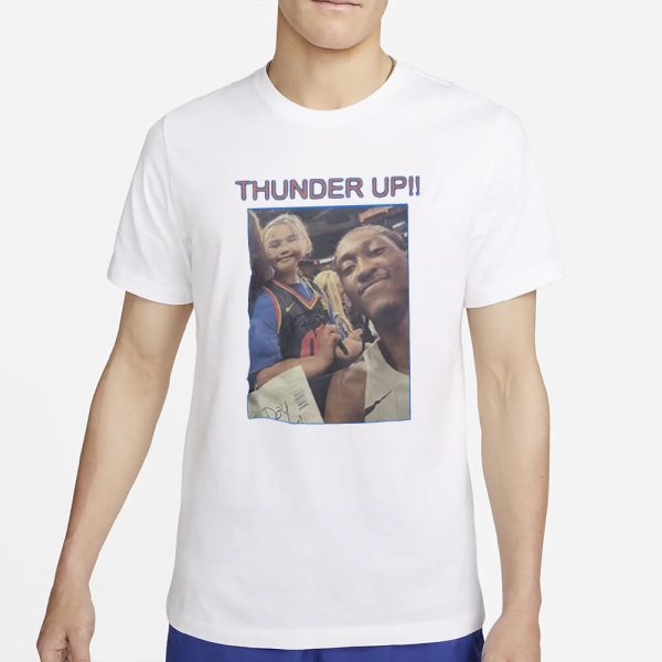 OKC Thunder Jalen Williams And Baby Girl Selfie Thunder Up T-Shirt