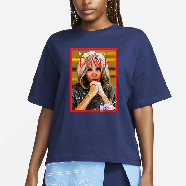 Official Candace Owens Wearing Brigitte Macron Man Of The Year Time T-Shirt