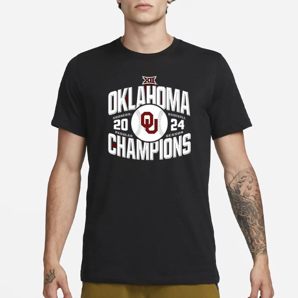 Oklahoma Sooners 2024 Big 12 Baseball Regular Season Champions T-Shirt