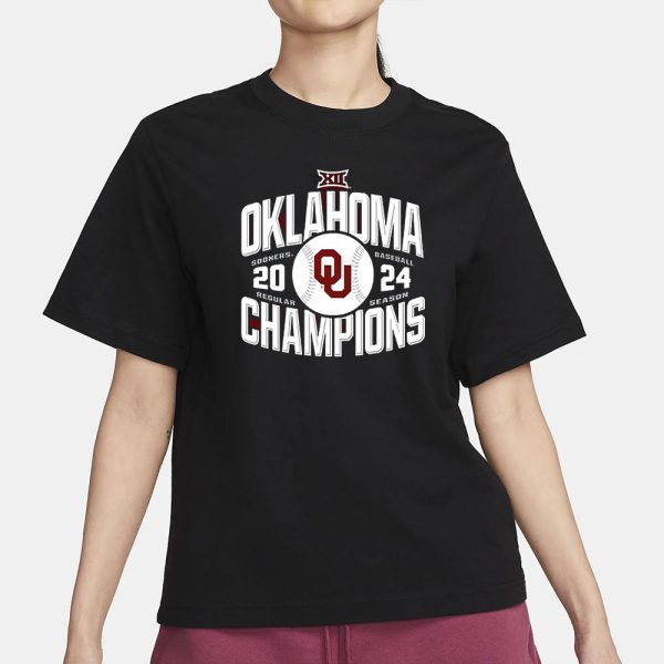 Oklahoma Sooners 2024 Big 12 Baseball Regular Season Champions T-Shirt