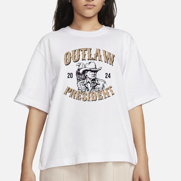 Outlaw President 2024 Trump Eagle T-Shirt