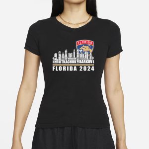 Panthers Hockey Team 2024 Squad Player Name Skyline T Shirt 2