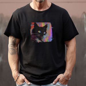Psychedelic Weirdcore Cat Sweatshirt T shirt Hoodie Long Sleeve T shirt 1