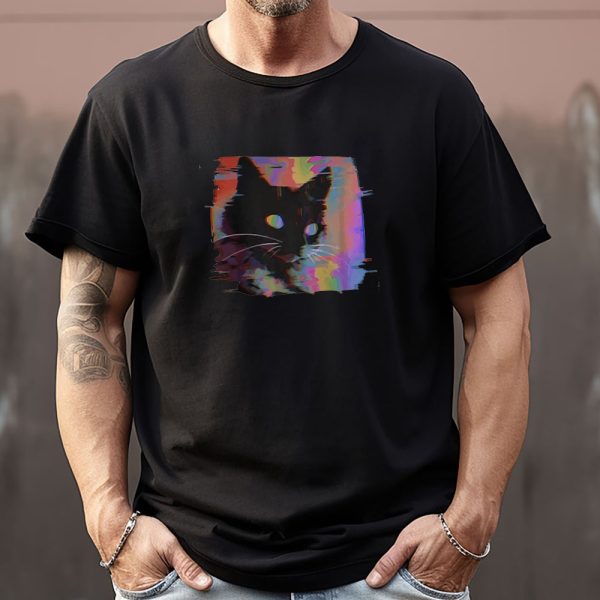 Psychedelic Weirdcore Cat Sweatshirt , T-shirt , Hoodie , Long Sleeve T-shirt