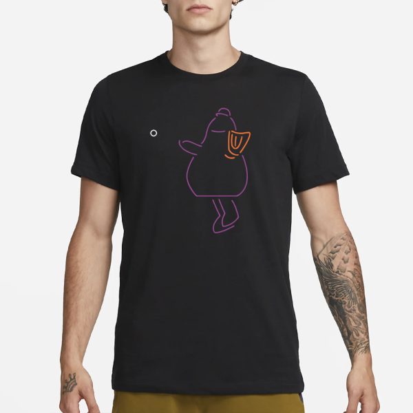 Purple Neon Mascot Throw T-Shirt