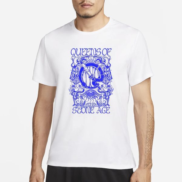 Queens Of The Stone Age Trippy Sand Blue T-Shirt