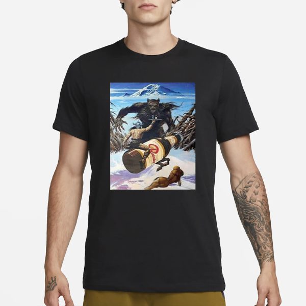 Rainier Beer Bigfoot Monster Werewolf T-Shirt