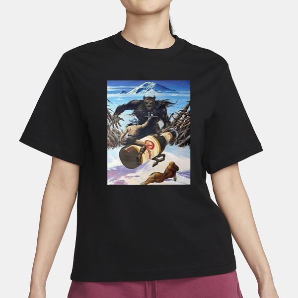 Rainier Beer Bigfoot Monster Werewolf T-Shirt